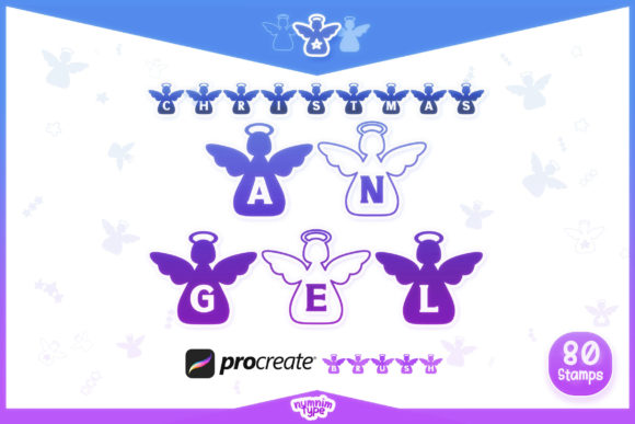 Bringing Holiday Magic to Life with the Procreate Brush Christmas Angel Alphabet
