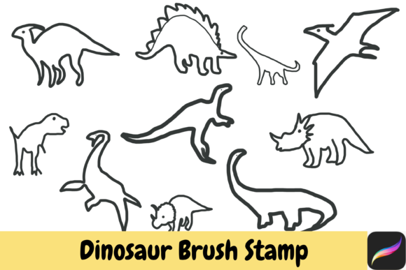 Dinosaur Procreate Brush Stamp Ipad Guide