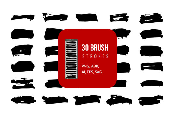 Elevate Your Design Workflow with a Versatile Black Brush Stroke Set
