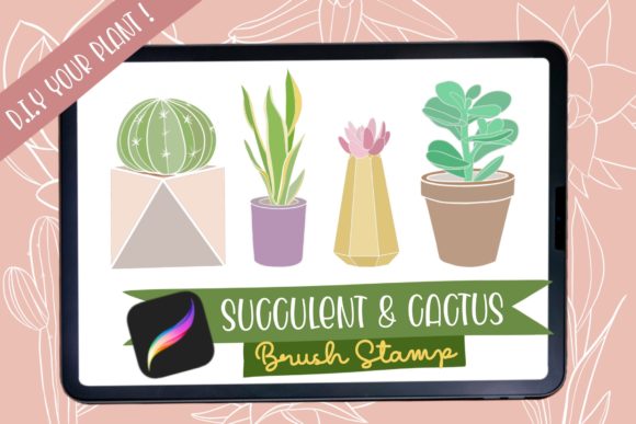 Elevating Digital Botanical Art with the Cactus Succulent Brush Stamp Procreate Collection