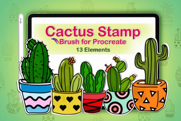 Enhancing Digital Art with the Cactus Doodle Stamp Brush for Procreate