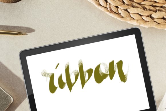 Grunge Ribbon Procreate Brush for Hand Lettering