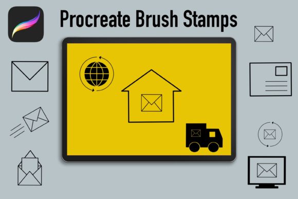 Mail Procreate Brush Stamps - Letters Guide