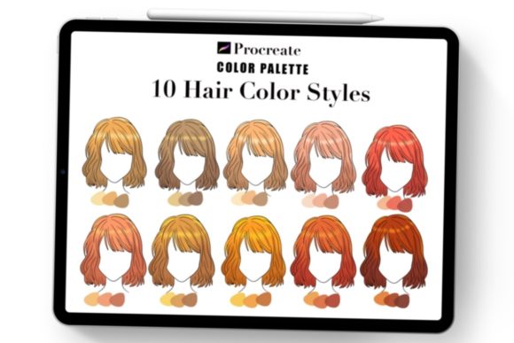 Mastering Digital Hair Art with the Hair Color Shade Procreate Palette
