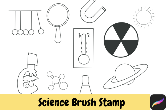 Revolutionizing Digital Science Illustration with the Science Procreate Hand Drawn Brush Stamp
