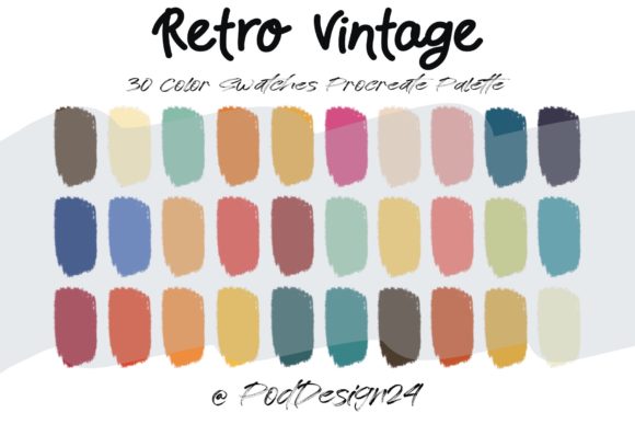 Strategic Branding with Procreate Color Palette Retro Vintage