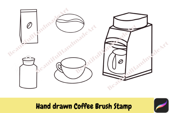 Strategic Visual Assets: Leveraging Procreate Brush Stamps Coffee Glass Cup for Digital Branding