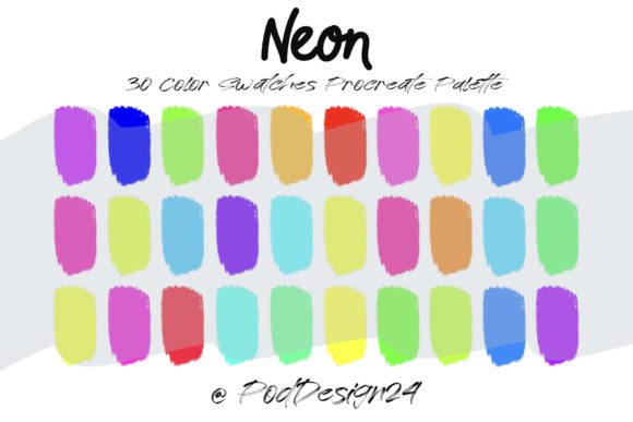 Strategic Visual Impact: Leveraging the Procreate Color Palette 30 Neon for Professional Design