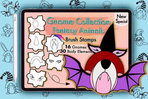 Unlock Whimsical Designs with the Build a Gnome Stamp Brush for Procreate